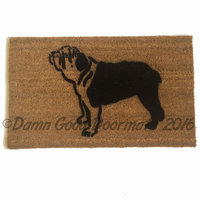 english bulldog dog pet portrait doormat