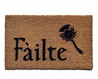 Scottish Fáilte and thistle or Irish Harp doormat St Patricks day decor