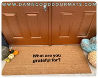 mantra doormat What are you grateful for mantra doormat