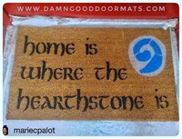 Home is where the Hearthstone is Minecraft gamer doormat