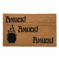 Hocus Pocus Amuck Halloween cauldron doormat