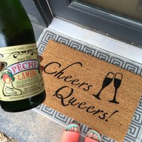 Cheers Queers! JVN Netflix Queer Eye Fab Five LGBTQ peaches lambic  doormat
