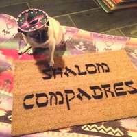 Shalom Compadres™ Jewish Spanish funny doormat