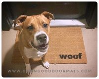 woof speak dog funny dog lover doormat