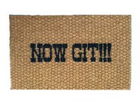 now git!™ southern welcome go away doormat