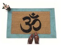 Om symbol mani padme hum  Yoga mat doormat India