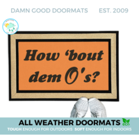 how 'bout dem O's? Baltimore Oriole's fan all weather doormat
