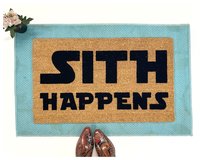 Star Wars Sith happens Dark Jedi nerd doormat
