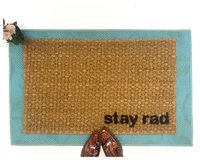 stay rad skateboarder doormat awesome eco friendly