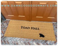 doublewide XL Wind in the Willows, Toad Hall doormat Hand Painted
