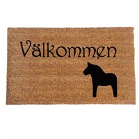 Välkommen!! This Scandanavian decor doormat is Swedish for Welcome