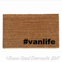 #vanlife hashtag doormat