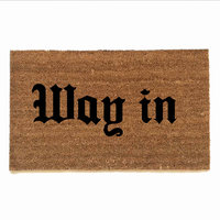 Way in funny british sign outdoor damn good doormat