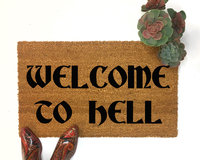 Welcome to Hell doormat gothic home decor