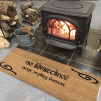 extra large doormat SWIRLS no admittance except on party business The Shire JRR