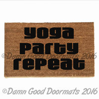 Yoga Party Repeat doormat