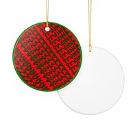 FDT Red Ceramic Ornament - Christmas Tree Decoration