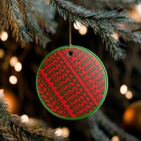 FDT Red Ceramic Ornament - Christmas Tree Decoration