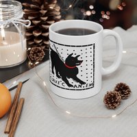 Cave Canem Pompeii Mosaic Dog Silhouette Mug