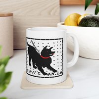 Cave Canem Pompeii Mosaic Dog Silhouette Mug