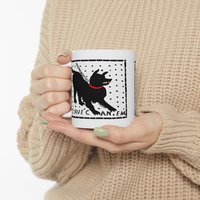 Cave Canem Pompeii Mosaic Dog Silhouette Mug