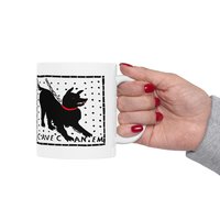 Cave Canem Pompeii Mosaic Dog Silhouette Mug
