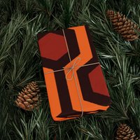 Overlook Hotel Retro Hexagon Pattern Wrapping Paper | Orange Brown Geometric Gift Wrap