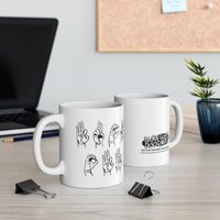 ASL Fuck Off Mug | Ceramic Coffee Cup, 11oz 15oz