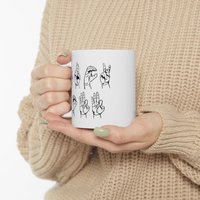 ASL Fuck Off Mug | Ceramic Coffee Cup, 11oz 15oz