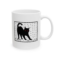 Pompeii Mosaic 'Beware of Cat' Ceramic Mug | 11oz 15oz