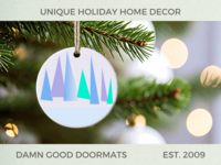 Abstract Pine Trees Ornament | Damn Good Doormats