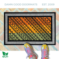 all weather subtle fuck donald trump doormat in abstract contemporary design over fall colors