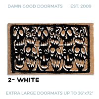 a black and white skull Halloween design inspired by the 80's cult film Desperately Seeking Susan.
