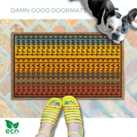 subtle fuck donald trump doormat in abstract contemporary design over southwestern colors. 