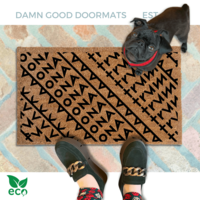 Fuck Donald Trump | Black Angular abstract | Damn Good Doormats