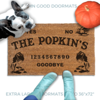 Personalized Name Ouija Halloween Welcome Mat