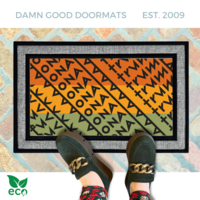 all weather subtle fuck donald trump doormat in abstract fall color contemporary design. 