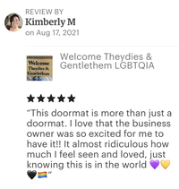 Welcome Theydies & Gentlethems Doormat | LGBTQ+ Pronoun Welcome Mat 