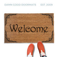 Art Deco Welcome doormat