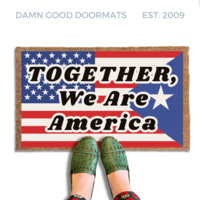 Bad Bunny | Together, We Are America | Puerto Rican + American Flags | Damn Good Doormats