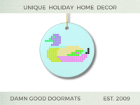 Preppy Duck Ornament | Damn Good Doormats