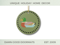 Preppy Duck Ornament | Damn Good Doormats