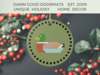 Preppy Duck Ornament | Damn Good Doormats