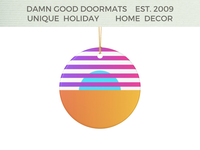 Graphic Sunset Ornament | Damn Good Doormats