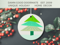 Cute 60s Trees Ornament | Damn Good Doormats