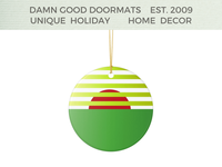 Xmas Sunset Unique Ceramic Ornament | Damn Good Doormats