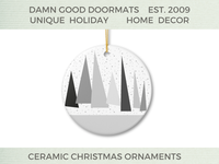 Black Geometric Ceramic Ornament - Christmas Tree Decoration