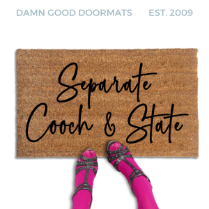 Coir doormat printed with Separate Cooch and State