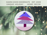 Cute 60s Trees Ornament | Damn Good Doormats
