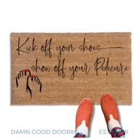Q Tip Kick off your shoes doormat | Hip Hop Quote | Damn Good Doormats